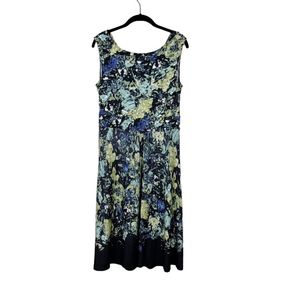 NIC + ZOE Multicolor Draped Sleeveless Fit and Flare Knit Dress Size S - Picture 3 of 6